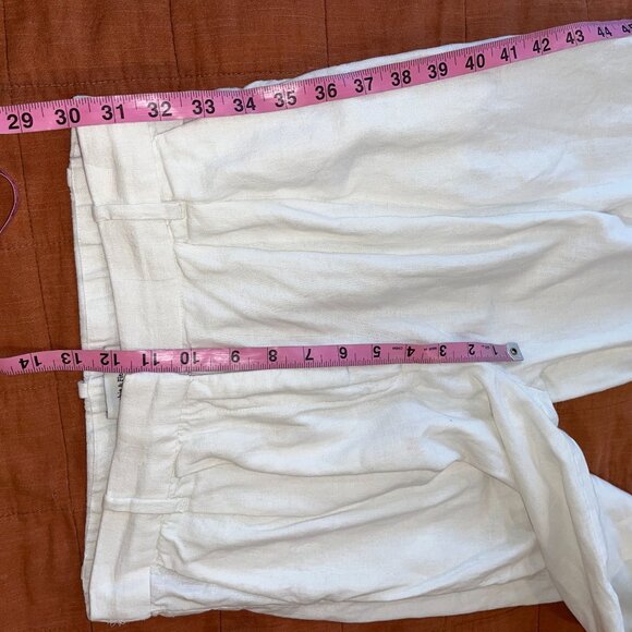Abercrombie & Fitch Womens White Linen Pants Size S - Picture 8 of 10